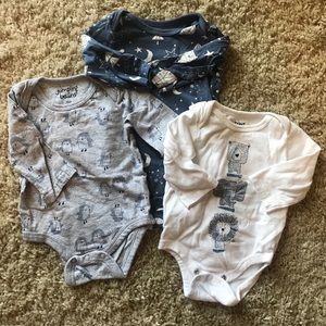 Boys long sleeve onesie bundle